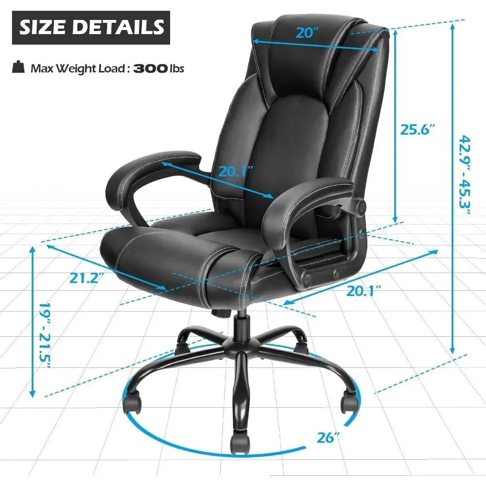 OUTFINE Biuro Kėdė Vykdomojo Biuro Kėdė, stalai Kėdės, Kompiuterio Kėdė su Ergonomiška Paramos Pavertimo Funkcija Nuotrauka 5