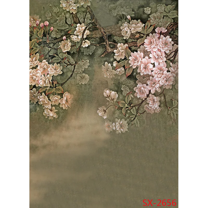 SHENGYONGBAO Vinilo Kinų Stiliaus Gėlių Tematikos Fotografijos Backdrops Prop Derliaus Portretas, Foto Studija Fone 2157 YXFL-84 Nuotrauka 5
