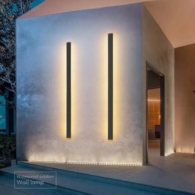 Vandeniui atsparus lauko sienos lempos LED Ilgio sienos lempa IP65 Aliuminio Šviesos Garden Villa veranda Sconce Šviesos 110V, 220V Sconce Šviestuvas Nuotrauka 1