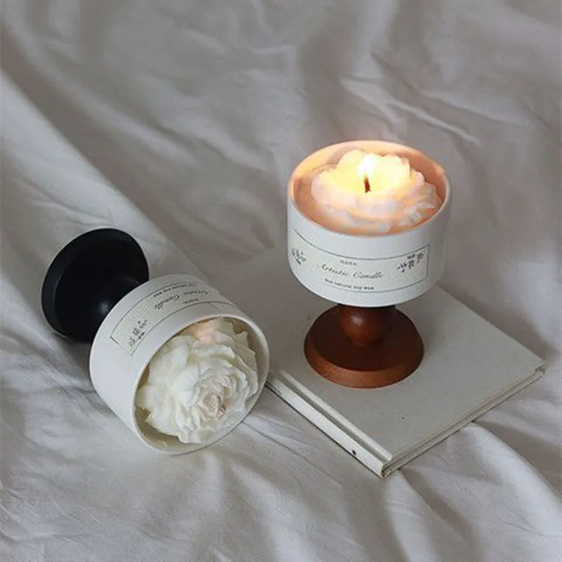 Prancūzijos Camellia Keramikinis Puodelis Aromaterapija Žvakės Instagram Stiliaus Miegamojo Kvepalų Apdailos Mažas Moterų Gimtadienis Nuotrauka 3