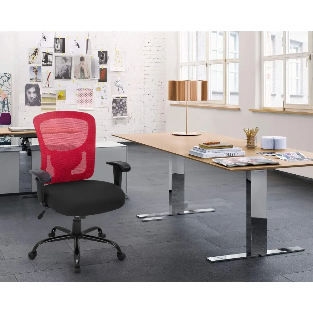 Biuro kėdė, 400 svaras plati sėdynė akių darbo kėdė+masažas geležinkelių sukasi, ergonomiškas kompiuterio kėdės, reguliuojami porankiai Nuotrauka 0