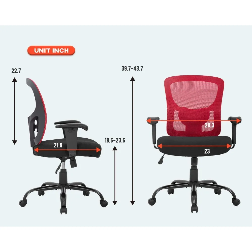 Biuro kėdė, 400 svaras plati sėdynė akių darbo kėdė+masažas geležinkelių sukasi, ergonomiškas kompiuterio kėdės, reguliuojami porankiai Nuotrauka 2