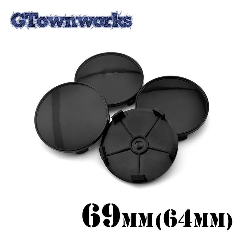 GTownworks 4 vnt 69mm(2.72) iš Paprasto Center Cap Padengti Ratų Stebulės, Automobilių Ratlankių ABS Plastiko Hubcap Dulkių Dangtelis Priedai Nuotrauka 0