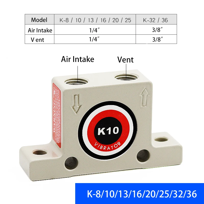 Nemokamas pristatymas Pramoninis pneumatinis vibratorius generatorius kamuolys tipas K-serijos K8,K10,K13,K16,K20,K25,K30,K32,K36 Nuotrauka 4