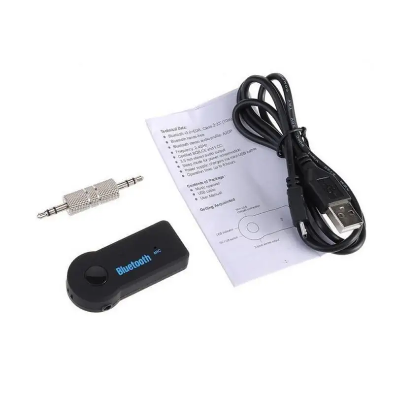 1~10VNT Aux Adapteris, Skirtas Automobilių 3.5 mm jungtis, USB Bluetooth4.0 Imtuvą, Garsiakalbį Auto Handfree Automobilinio Garso Muzikos Siųstuvas Nuotrauka 3