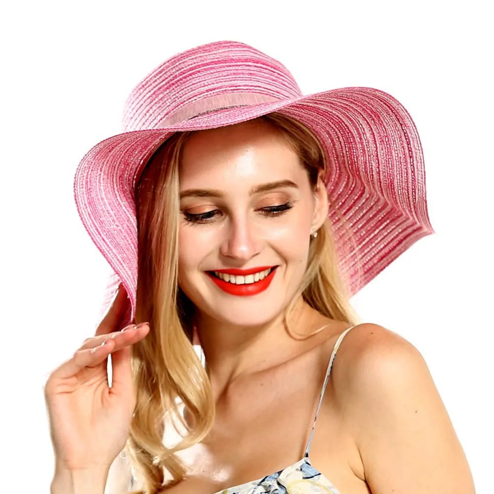 Vasaros 2021 mados šiaudų skrybėlę laisvalaikio atostogų kelionės plačiais kraštais saulės, skrybėlę, sulankstomas kelionės universalus šiaudų skrybėlę HA45 Nuotrauka 1