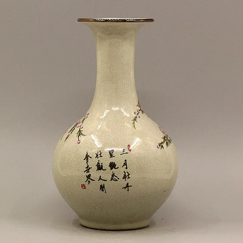 Čing Dinastijos Qianlong Gėlių ir Paukščių Pink Peony Vazos, Senoviniai Porceliano Namų Puošybai Antikvarinių ir Senovinių Kolekcija Nuotrauka 5