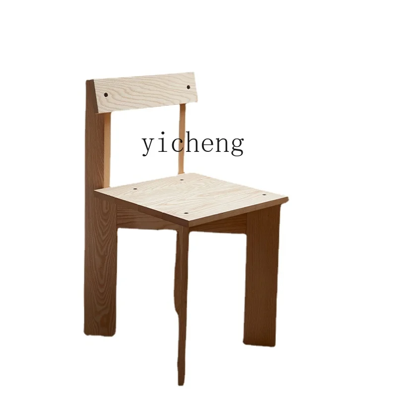 ZK Valgomojo Kėdė Medžio masyvo Namų Klein Mėlynos spalvos Valgomojo Kėdės su Atlošais Armless Sėdynės Studijų Kėdė Nuotrauka 0