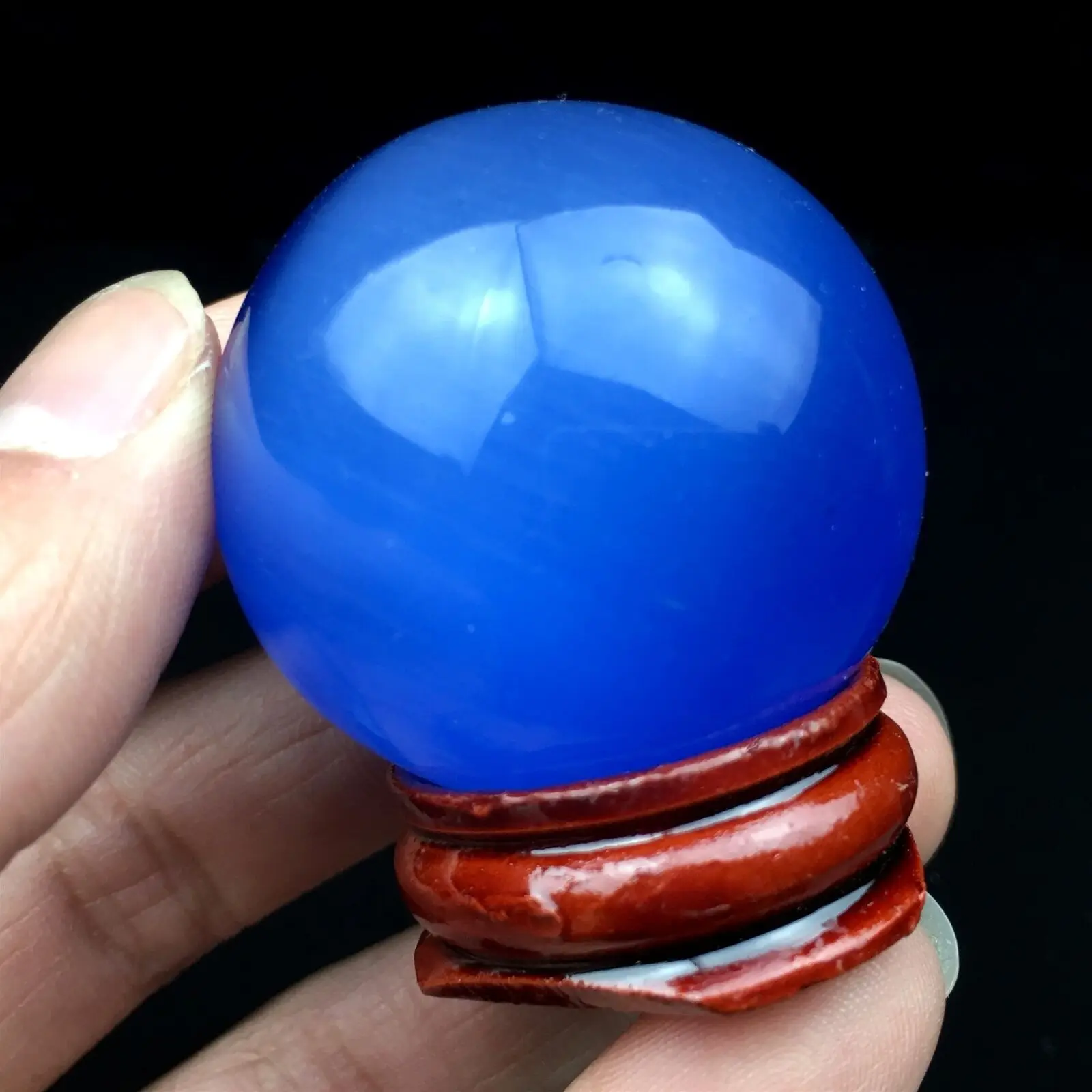 25-100mm Mėlynas opalas akmuo rutulio formos pavyzdys perlas krištolo rutulį gydymas Nuotrauka 1
