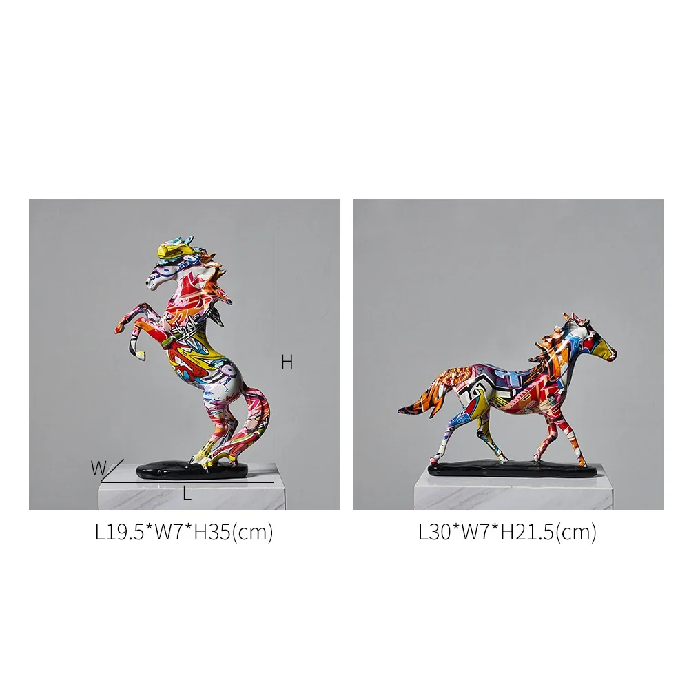 Modernaus stiliaus abstraktus arklio skulptūra, Biuro, dekoratyvinis statula Lentynoje apdailos gabalas stalo figūrėlė feng shui namų dekoro Nuotrauka 5