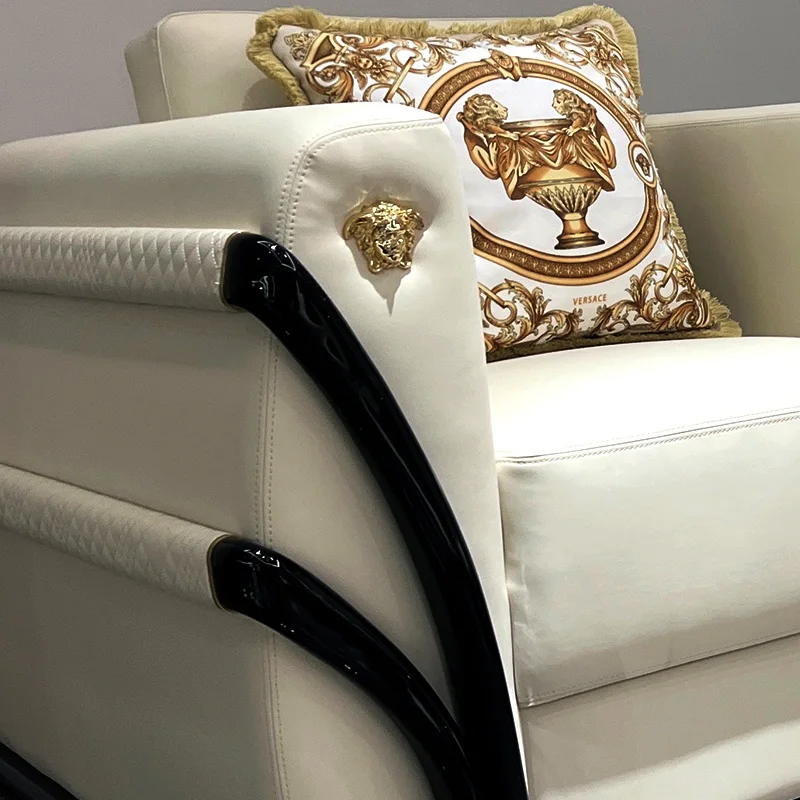 Italija modernus gyvenamasis kambarys sofos, dizaino, šiuolaikinės vieną vietą odos sofos, kėdės aukštos kokybės minkštas laisvalaikio akcentas sofa-lova, kėdės Nuotrauka 3