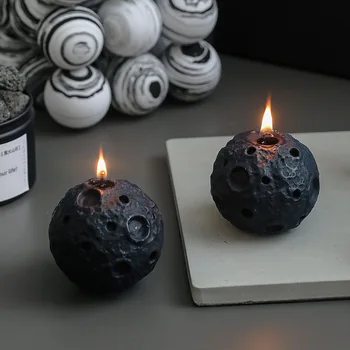 2VNT 3D Žemę Mėnulis Silikono Žvakių Pelėsių 