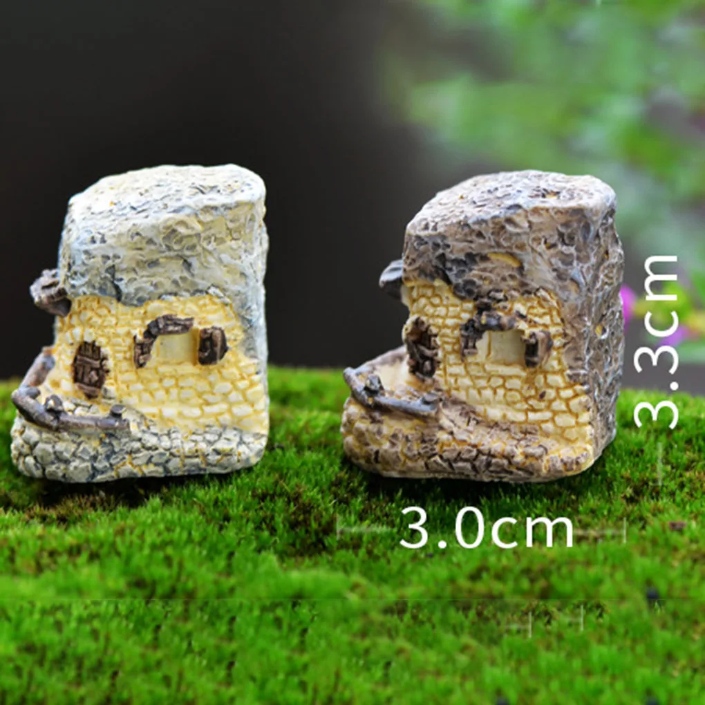 Micro Kraštovaizdžio Dervos Namų Puošybos Dalis Mini Dervos Kotedžo Apdaila Augalų Vazonuose Bonsai Amatų Dekoras Nuotrauka 4