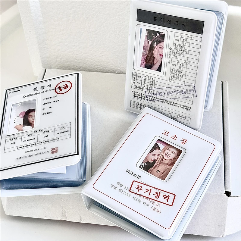 40 Kišenės korėjos Albumą IN White Kpop Photocard Turėtojas Surinkimo Knygos 3 Colių Kūrybos Saugojimo Albumą Photocard Rišiklio Nuotrauka 0