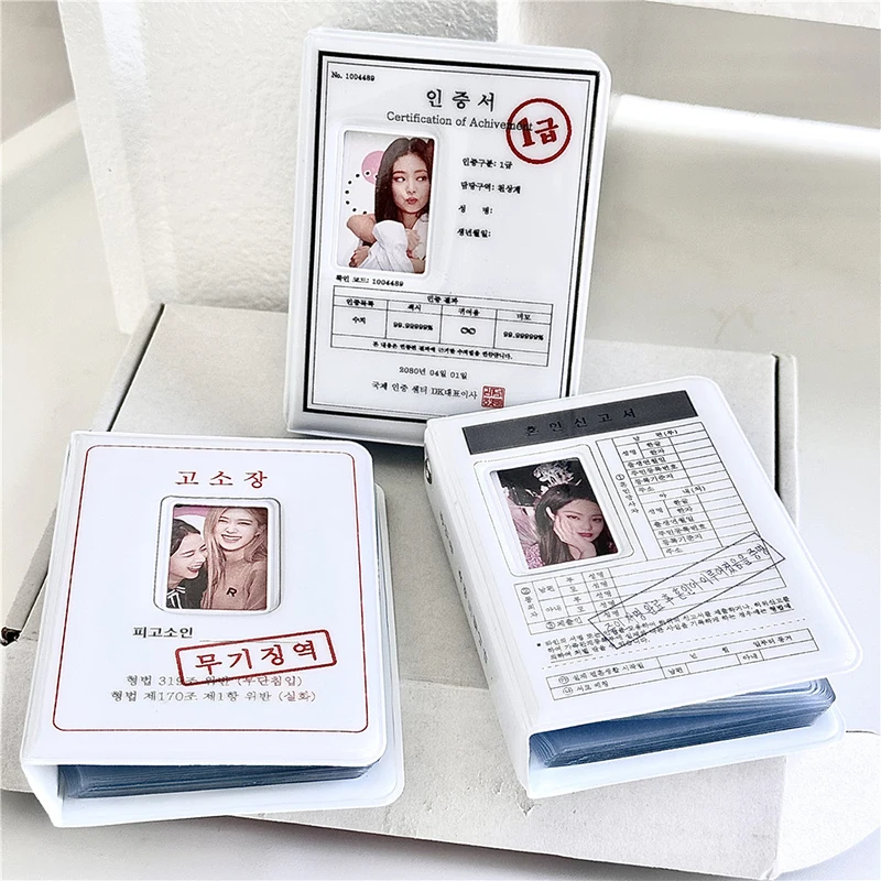 40 Kišenės korėjos Albumą IN White Kpop Photocard Turėtojas Surinkimo Knygos 3 Colių Kūrybos Saugojimo Albumą Photocard Rišiklio Nuotrauka 2