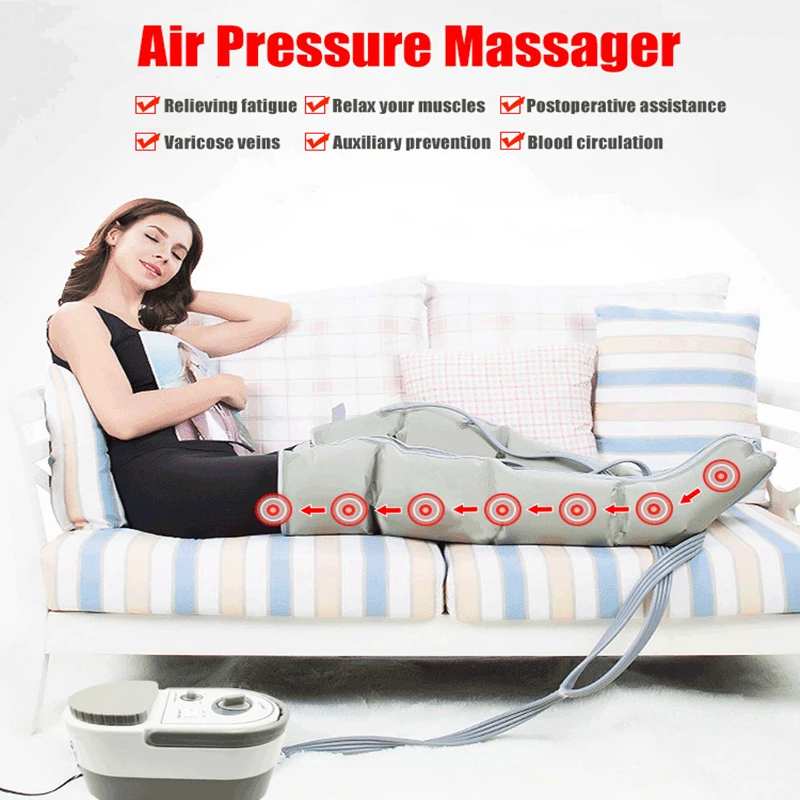 Oro Slėgio Banga Massager Nuolat Suspaudimo Cirkuliacinių Kojos, Rankos Juosmens, Kojų Massageing Mašina, Raumenys Atsipalaidavę Atkūrimo Devic Nuotrauka 0
