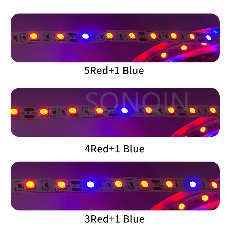 5M USB LED Lempa Augalų Auga Juostelės Žibintai, 5V Šviesos Juostos Visą Spektrą Gėlių Fito Lempos efektą Sukeliančių Hydroponic Augimo Šviesos Nuotrauka 4