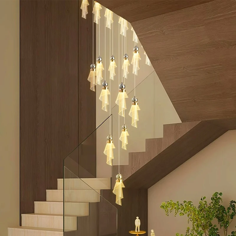 Šiuolaikinio namų dekoro led žibintai pakabukas šviesos lempos forstaircase Sietynai už kambarį kabo šviesa patalpų apšvietimas Nuotrauka 0