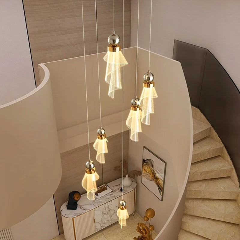Šiuolaikinio namų dekoro led žibintai pakabukas šviesos lempos forstaircase Sietynai už kambarį kabo šviesa patalpų apšvietimas Nuotrauka 1