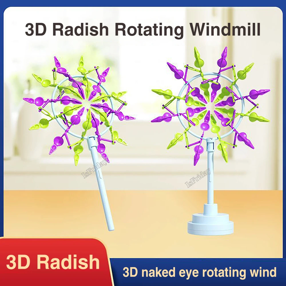 3D Spalvinga Sukasi vėjo malūnas Teka Vėjo Varpeliais, Vaikų ToysHome Kieme vėjo malūnas Kabo Pakabukas Vėjo Suktuko Sodo Puošmena Nuotrauka 1