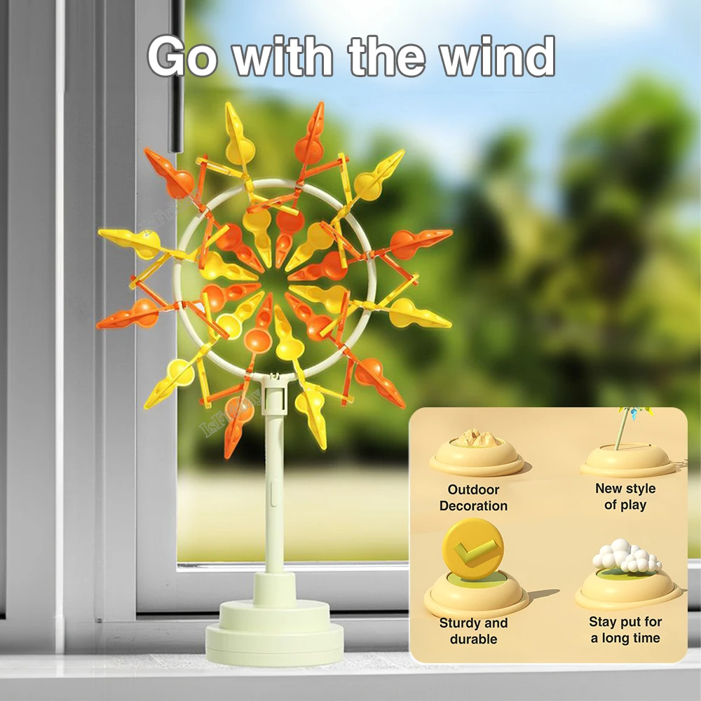 3D Spalvinga Sukasi vėjo malūnas Teka Vėjo Varpeliais, Vaikų ToysHome Kieme vėjo malūnas Kabo Pakabukas Vėjo Suktuko Sodo Puošmena Nuotrauka 4