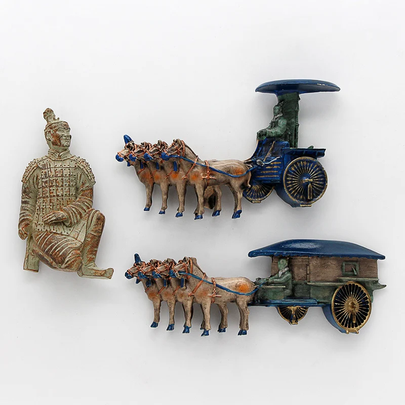 3d Šaldytuvas Magnetas Hufu Suvenyrų Kolekcija Xi ' an Shaanxi Surinkimo Dovana Terakotos Karių Čin Dinastija Senovės Kinijoje Suvenyrai Nuotrauka 1