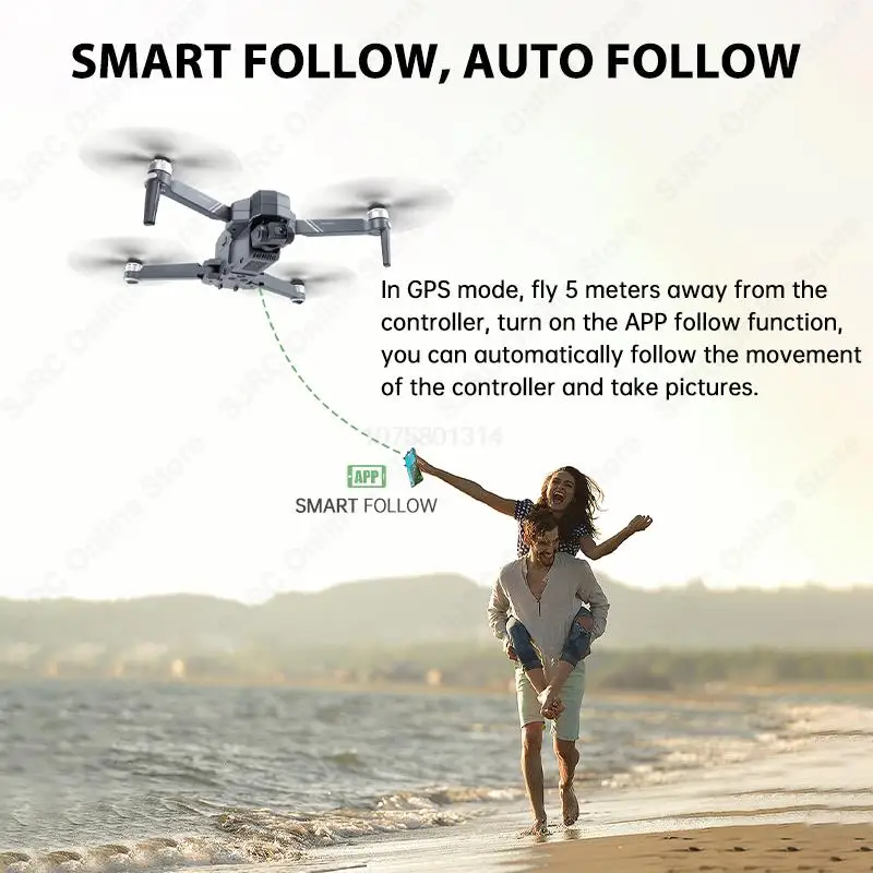 SJRC F11 F11S Pro Drone 4K Profesionaliais GPS 3KM EIS 2-Ašis Gimbal Camara, Drones, 5G WiFi FPV Brushless Sulankstomas RC Quadcopter Žaislai Nuotrauka 2