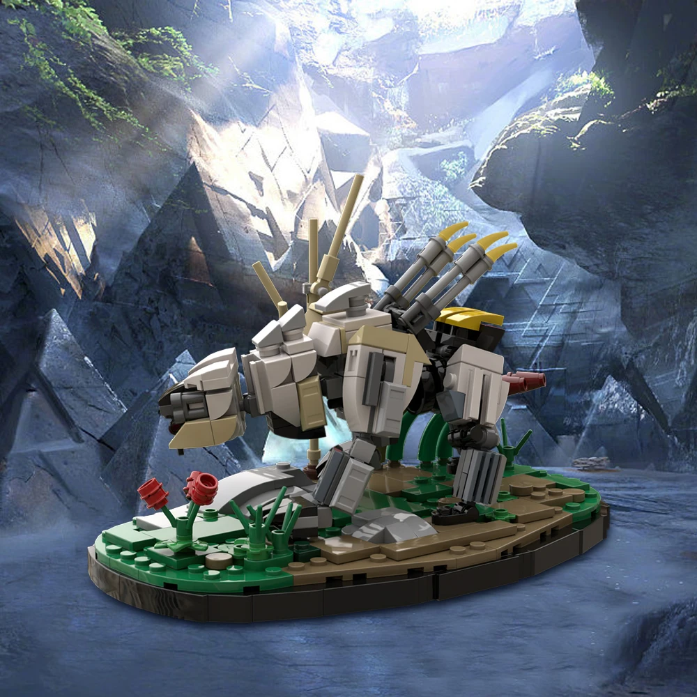 Gobricks SS Akiratį Sawtooth su Stovu Monstras Blokų Žaidimas Nuliai Išaušta Mecha Stebėtojas Robotas Plytų Žaislas Vaikams Dovanų Nuotrauka 3