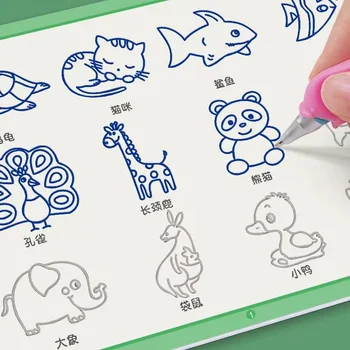 3D Daugkartinio naudojimo Vaikų piešinių Knygos, vaiko Mokymosi Tapybos Rašyti Copybook Už Kaligrafijos Meno Reikmenys Praktikos Knyga Vaikams