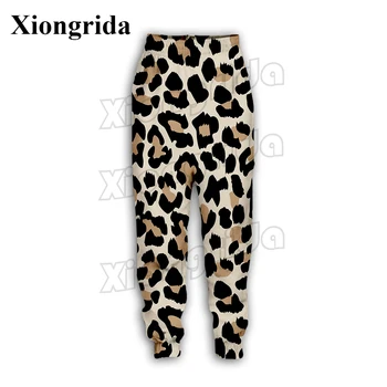 3D Sweatpants Mens Leopardas Spausdinti Kelnės Atsitiktinis Didelis Juosmens sutraukimo juostelę Jogger Kelnes Homme Unisex Streetwear Didmeninės