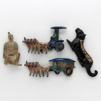 3d Šaldytuvas Magnetas Hufu Suvenyrų Kolekcija Xi ' an Shaanxi Surinkimo Dovana Terakotos Karių Čin Dinastija Senovės Kinijoje Suvenyrai
