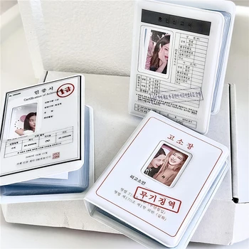 40 Kišenės korėjos Albumą IN White Kpop Photocard Turėtojas Surinkimo Knygos 3 Colių Kūrybos Saugojimo Albumą Photocard Rišiklio