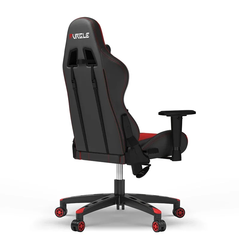 Pigus kompiuteris gamer pc lenktynių kabinos juoda raudona sėdima sofa, ergonomiškas kėdės prabangus žaidimų kėdė Nuotrauka 3