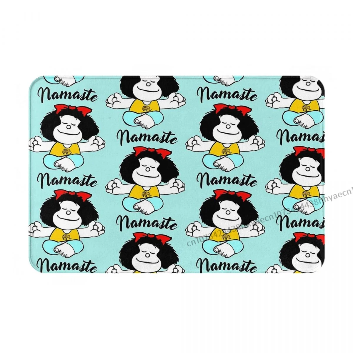 Mafalda Miguelito Komiksų neslidus Słomianka Vonios Kilimėlis Namaste Grindų Kilimas Sveiki Kilimas Miegamajame Dekoratyvinis Nuotrauka 1