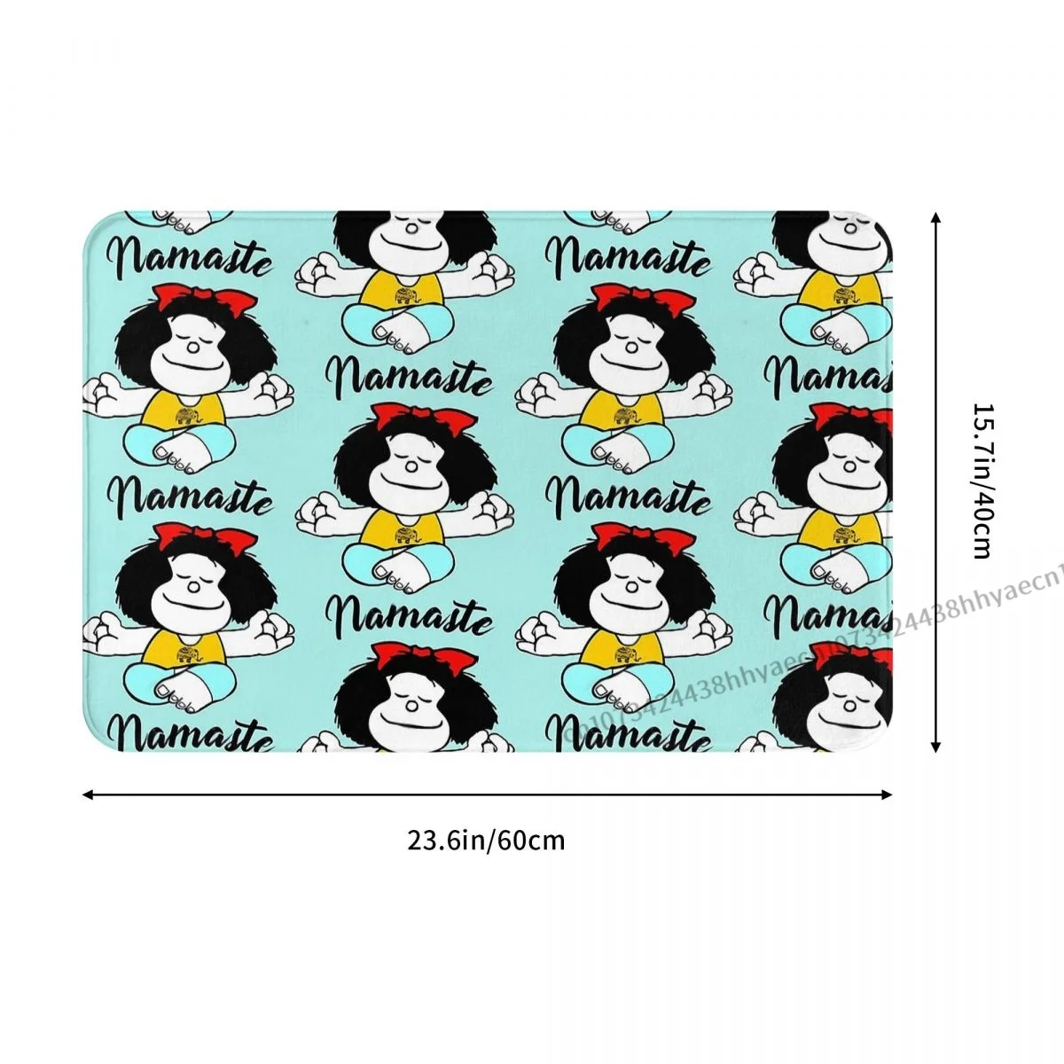 Mafalda Miguelito Komiksų neslidus Słomianka Vonios Kilimėlis Namaste Grindų Kilimas Sveiki Kilimas Miegamajame Dekoratyvinis Nuotrauka 3