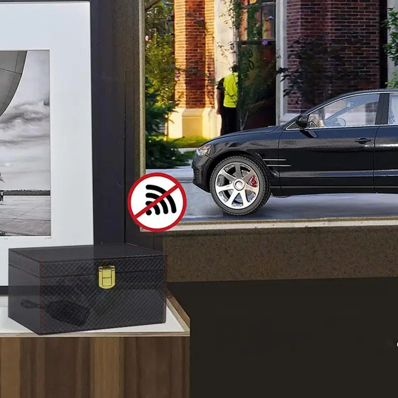 Automobilio Raktas Signalo Blokatorius Atveju Mobilųjį Telefoną, Dėžutė Anti-Theft Raktas Fob Raštas Keyless Spinduliuotės Įrodymas Saugos Maišelį Auto Accesory Nuotrauka 1