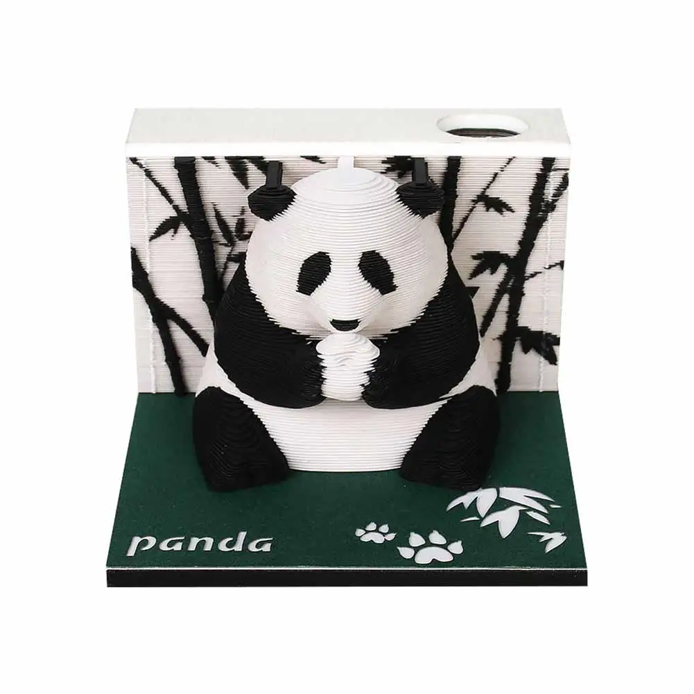 Panda Omoshiroi Blokuoti 3D Memo Pad Popieriniai Memo Pad Blokas Pažymi, Biurų Popieriaus Pažymi, Kalėdų, Gimtadienio Dovana Nuotrauka 5