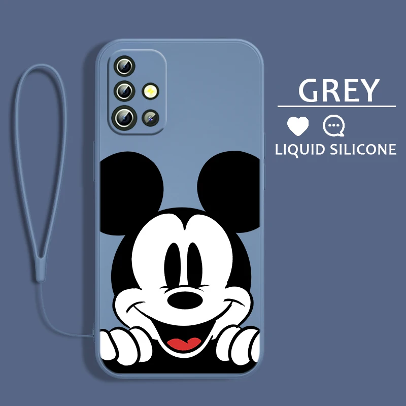 Animacinių Filmų Disney Mickey Mielas Samsung Galaxy A13 A14 A31 A12 A91 A81 A71 A51 Core Lite Skysčio Kairėje Telefono Dėklas Nuotrauka 3