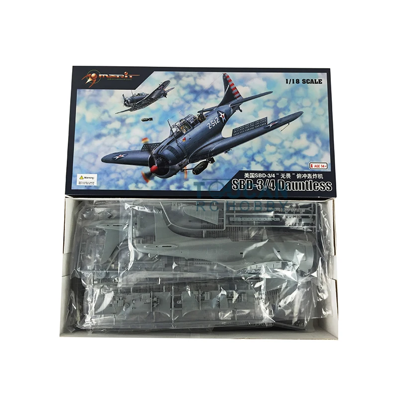 Trimitininkas 1/18 61801 SBD-3/4 Dauntless Nardymo Bombonešis Lėktuvas Lėktuvų modelių Rinkinys Plastiko Žaislas Kaip Kalėdinė dovana TH05357-SMT9 Nuotrauka 2