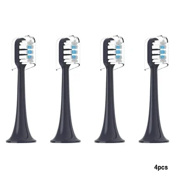 4PCS Už Xiaomi Mijia T700 Sonic Elektriniai dantų Šepetėlis Galvutės, 3D Burnos Balinimo Didelio tankio Pakeitimo Dantų Šepetėliu Vadovas
