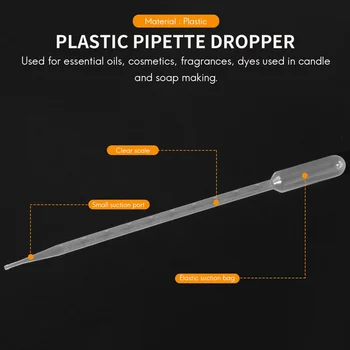 50 Vienetų 10ml skaidraus Plastiko Perdavimo pipete įpilama Pastero Pipetės droppers (lašintuvai