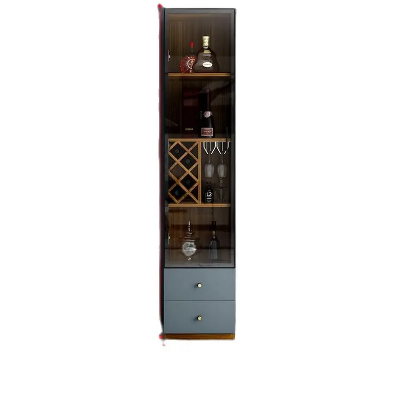 Vienos durys su kabinetas be šviesos high-end vyno kabineto modernus minimalistinio stiklo durys Šiaurės grindų pusėje kabineto BARO LENTYNOS Nuotrauka 0