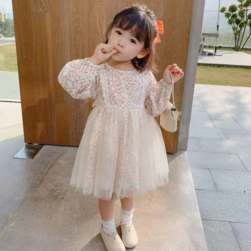 Korėjos Mergaičių Pavasario Drabužių Mados Suknelė Nauja Vaikų Gėlių Sijonas Baby Princess Pettiskirt Mados Nuotrauka 0