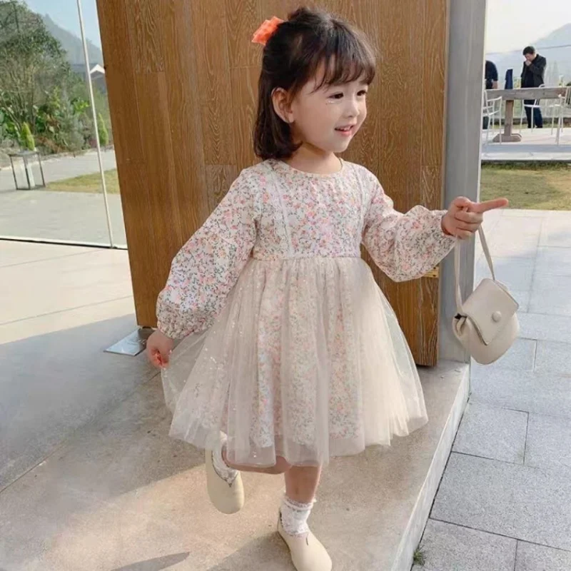 Korėjos Mergaičių Pavasario Drabužių Mados Suknelė Nauja Vaikų Gėlių Sijonas Baby Princess Pettiskirt Mados Nuotrauka 2