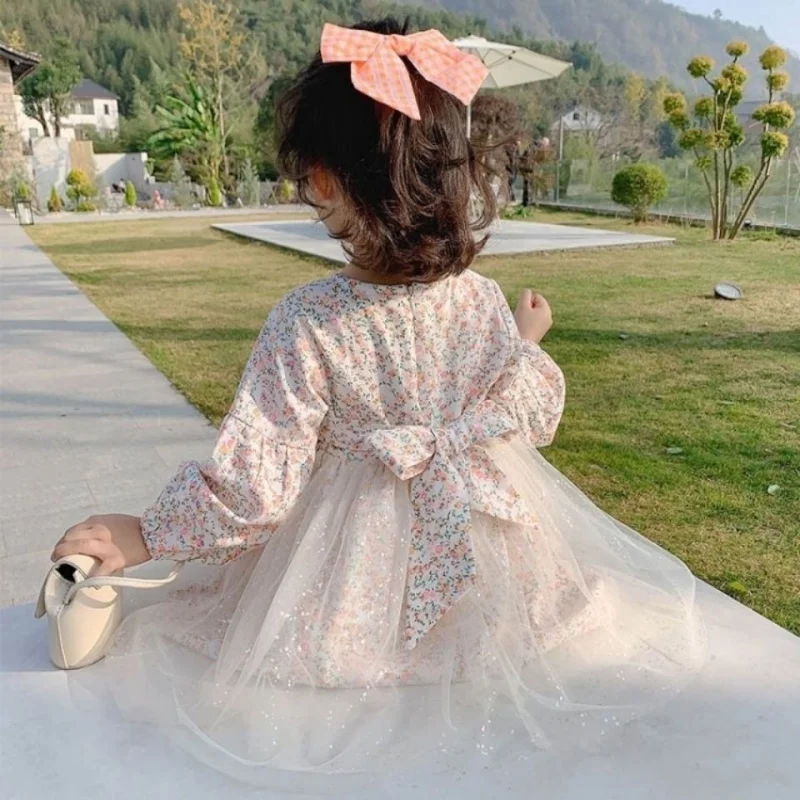 Korėjos Mergaičių Pavasario Drabužių Mados Suknelė Nauja Vaikų Gėlių Sijonas Baby Princess Pettiskirt Mados Nuotrauka 3