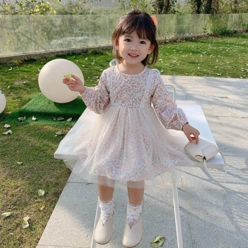 Korėjos Mergaičių Pavasario Drabužių Mados Suknelė Nauja Vaikų Gėlių Sijonas Baby Princess Pettiskirt Mados Nuotrauka 4