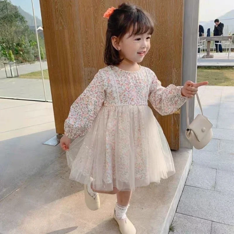 Korėjos Mergaičių Pavasario Drabužių Mados Suknelė Nauja Vaikų Gėlių Sijonas Baby Princess Pettiskirt Mados Nuotrauka 5