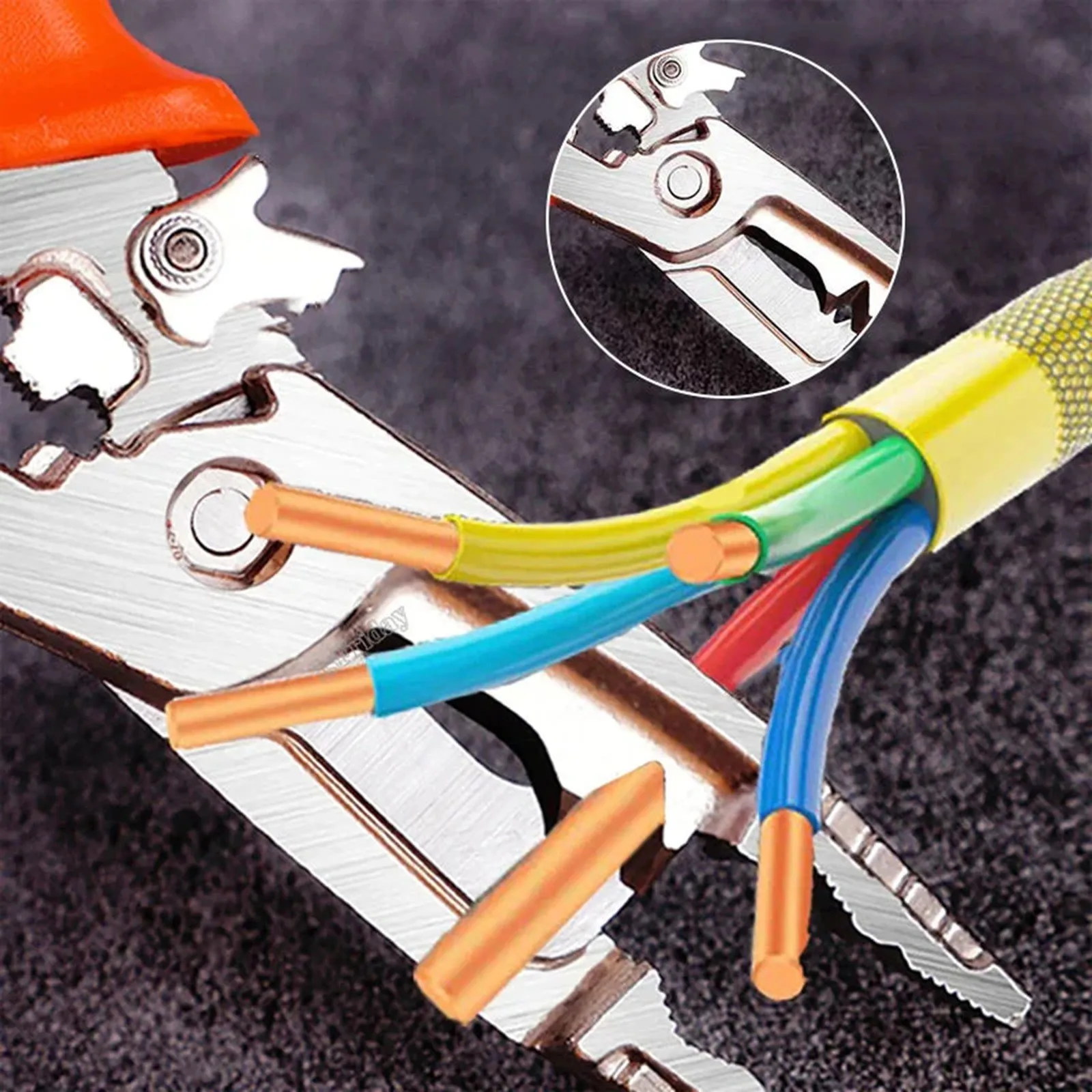 Vokietijos Sunkiųjų Universalus Wire Stripper Multi Funkcinis Wire Stripper Elektrikas Specialios Greitai Uodega Išpardavimas Kabelis Cutter Nuotrauka 4