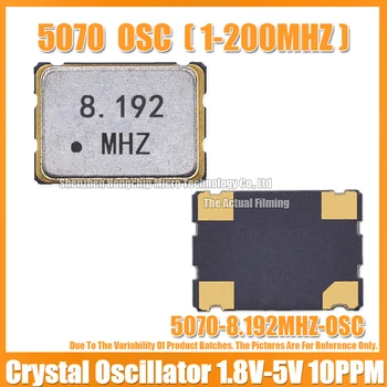(5VNT) 5070 8.192 M 8.192 MHZ Aktyvus Kristalų laikrodžių Osciliatoriai, SMD-4 OSC 5.0*7,0 mm Kristalų laikrodžių Osciliatoriai, Laikrodis, Generatoriai, 1.8 V 3.3 V 5V