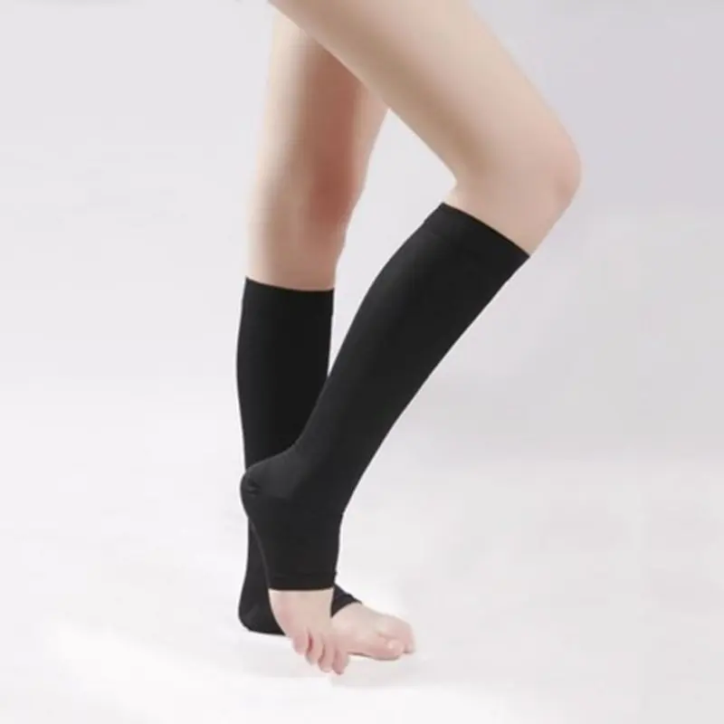 (18-21mm Hg) Unisex Glaudinimo Kojinės Kelio Didelės Atviros Kojų Reabilitacijos Kojinės Sport Apsaugos Venų Sveikatai Kojinės Nuotrauka 3